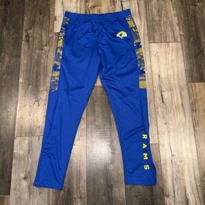 LA Rams Zubaz NFL Mens XL Blue Jogger Pants Athletic Zip Ankle Logo